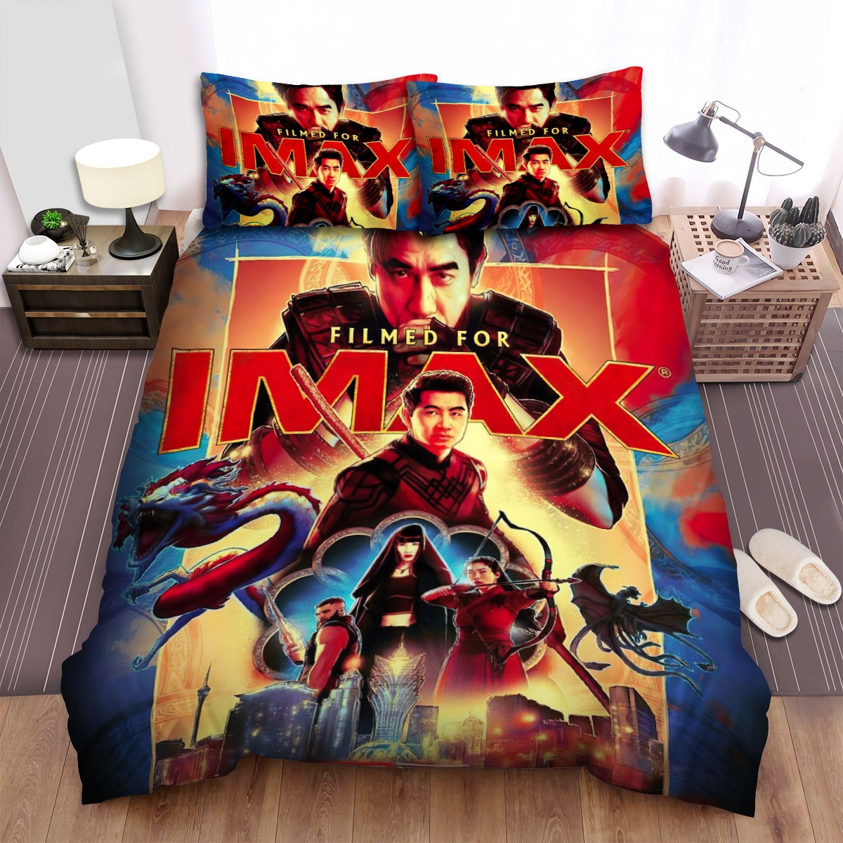 Shang-Chi And The Legend Of The Ten Rings (2021) Movie Imax Poster Bed Sheets Spread Duvet Cover Bedding Set - Unique Anime Apparel for Fans