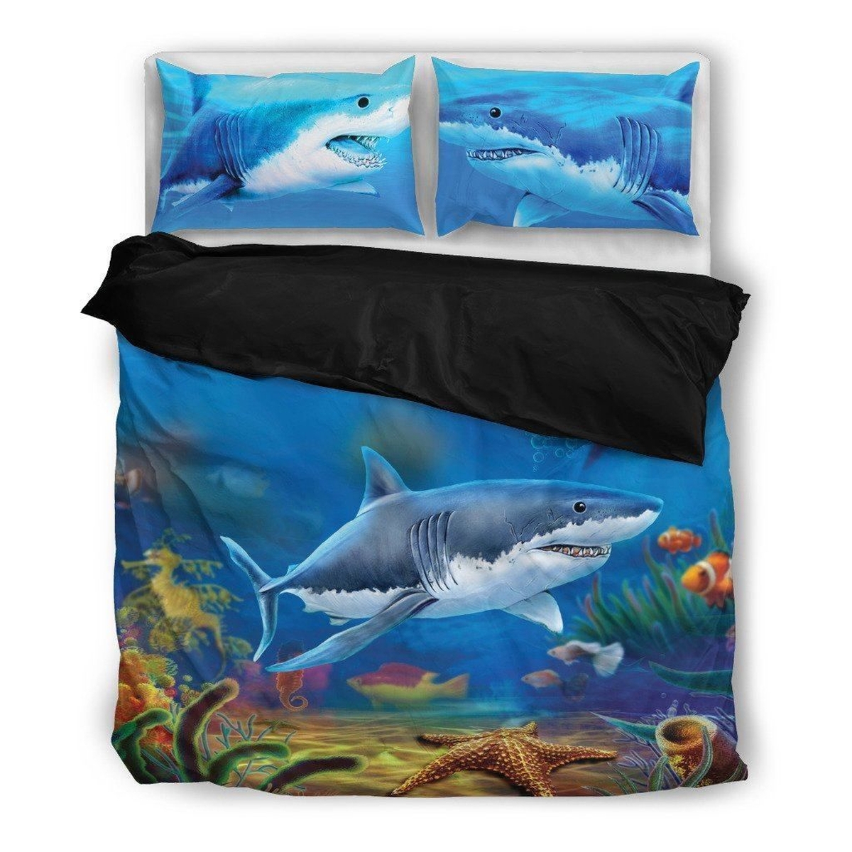Shark Bed Sheets Spread Duvet Cover Bedding Set - Unique Anime Apparel for Fans