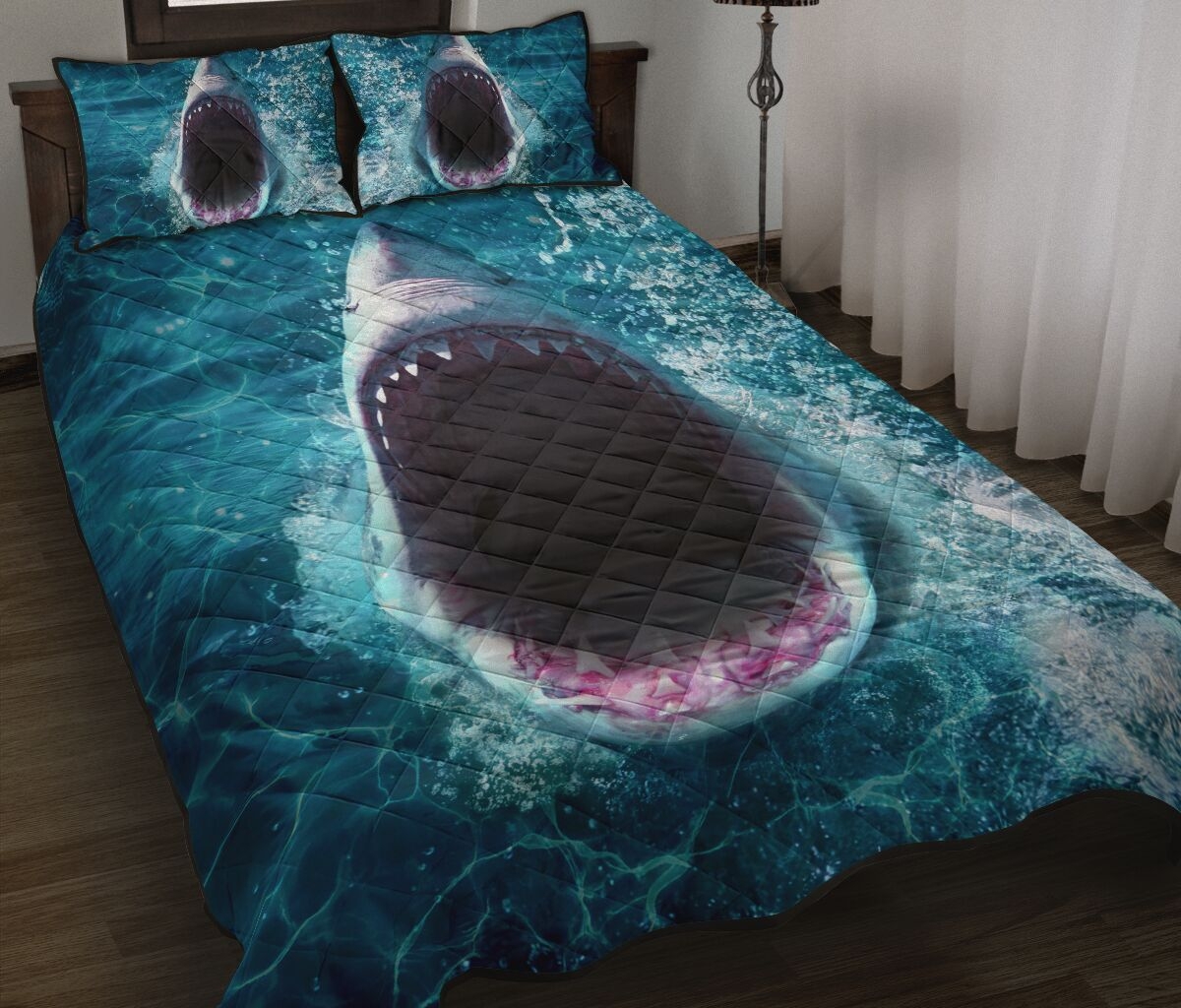 Shark Quilt Bedding Set - Unique Anime Apparel for Fans