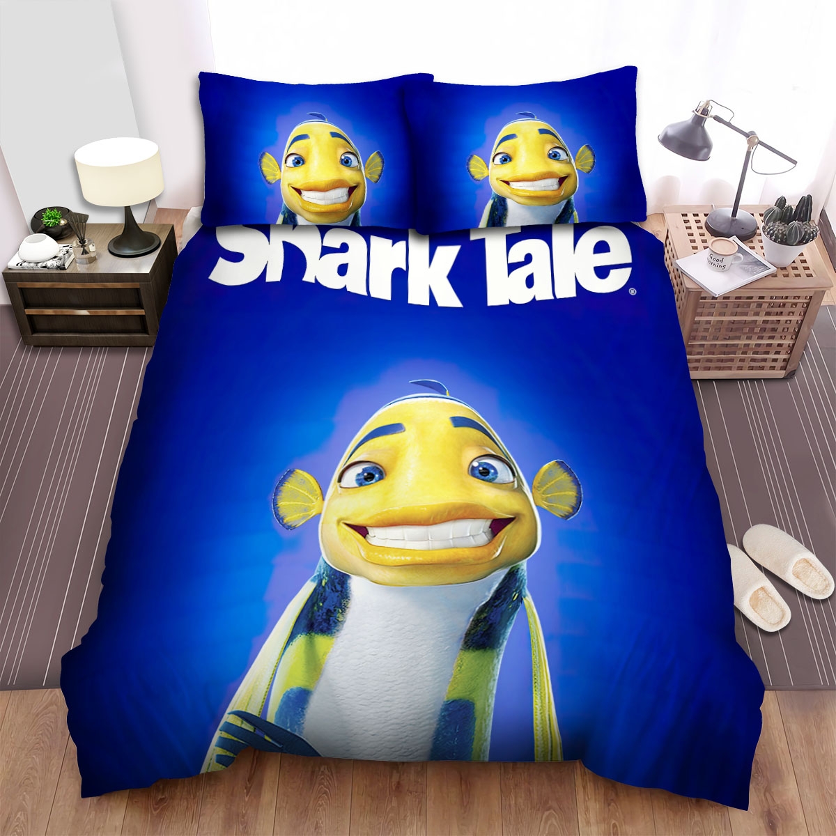 Shark Tale (2004) Movie Poster Theme 6 Bed Sheets Spread Duvet Cover Bedding Set - Unique Anime Apparel for Fans