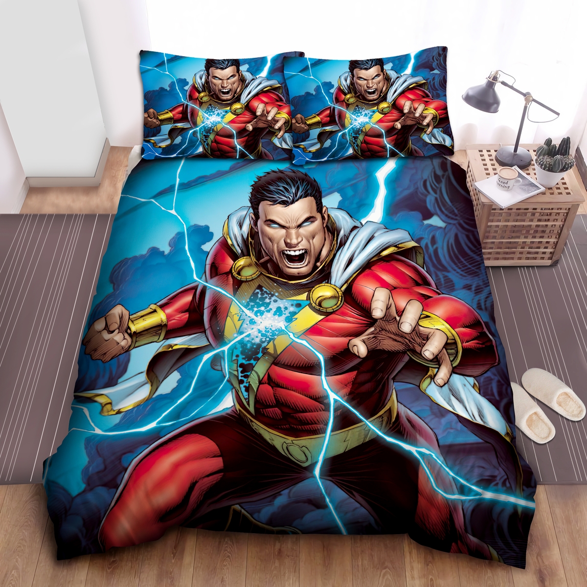Shazam Bed Sheets Spread Duvet Cover Bedding Set - Unique Anime Apparel for Fans
