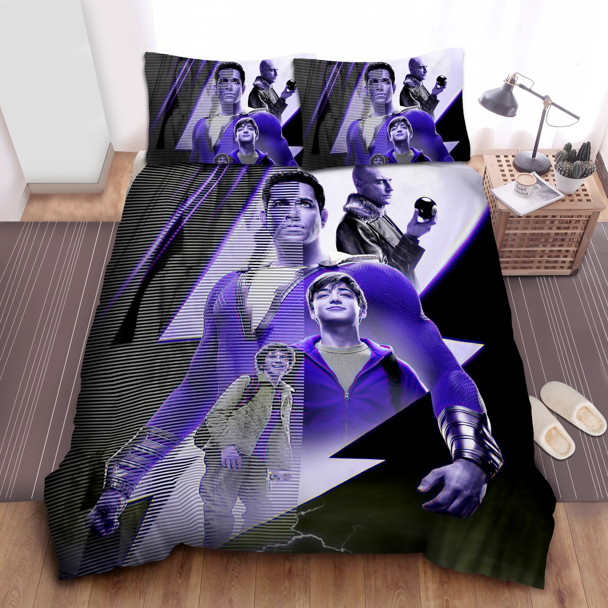Shazam Poster Bed Sheets Spread Duvet Cover Bedding Set - Unique Anime Apparel for Fans