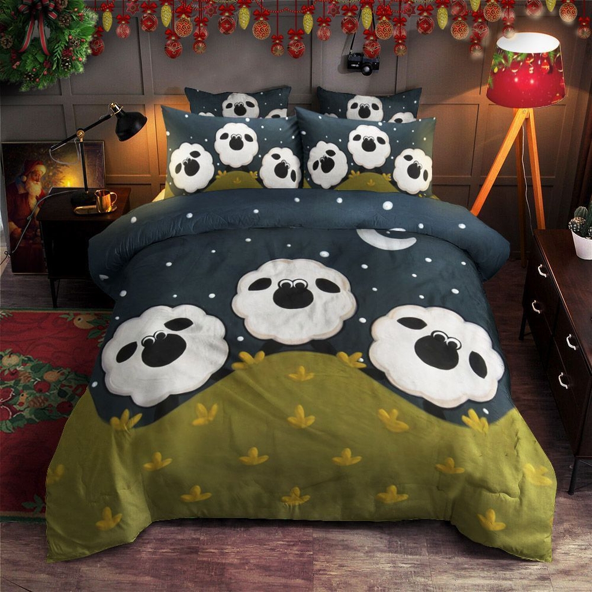 Sheep Bed Sheets Spread Duvet Cover Bedding Set - Unique Anime Apparel for Fans