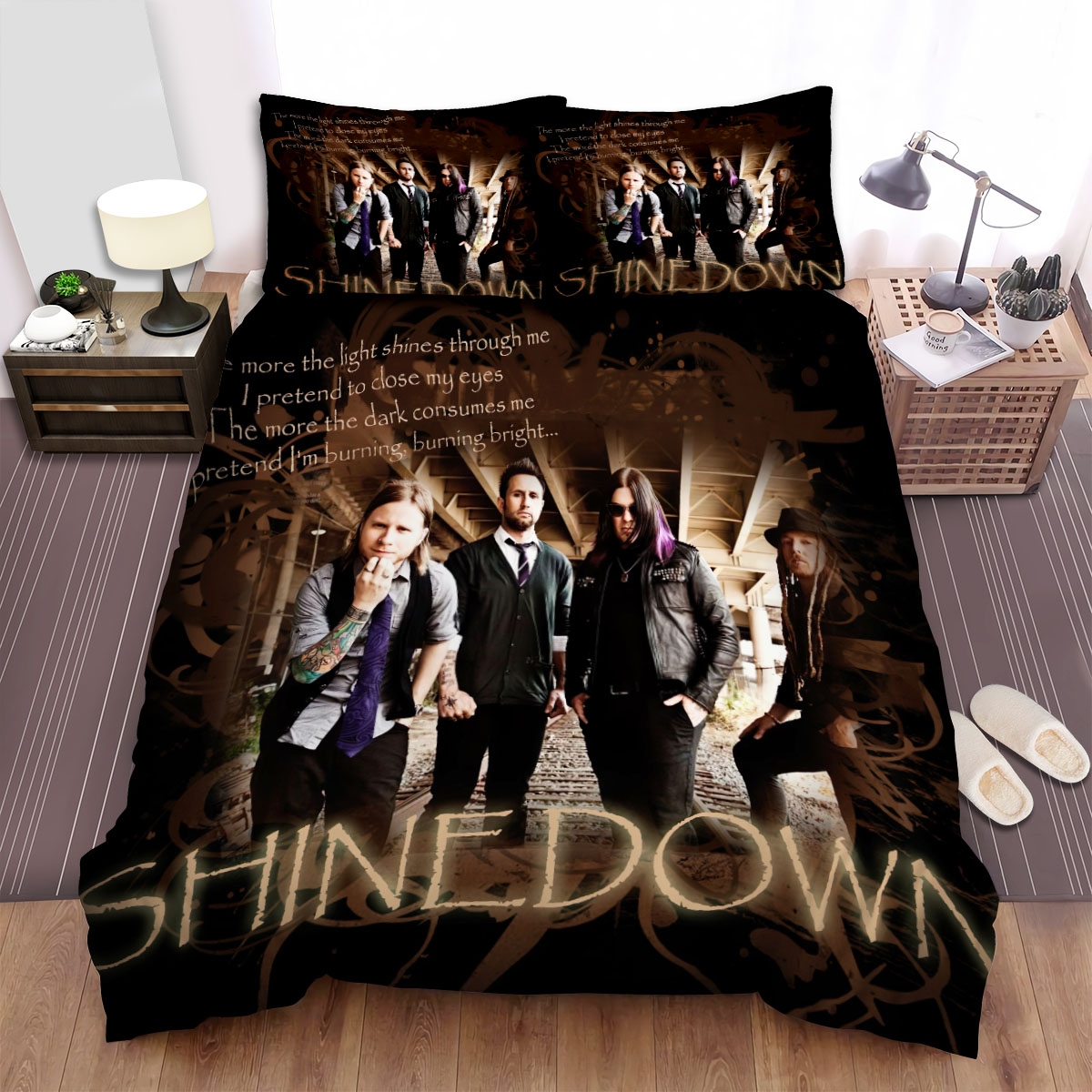 Shinedown Photo Cover Song Bed Sheets Spread Comforter Duvet Cover Bedding Set - Unique Anime Apparel for Fans