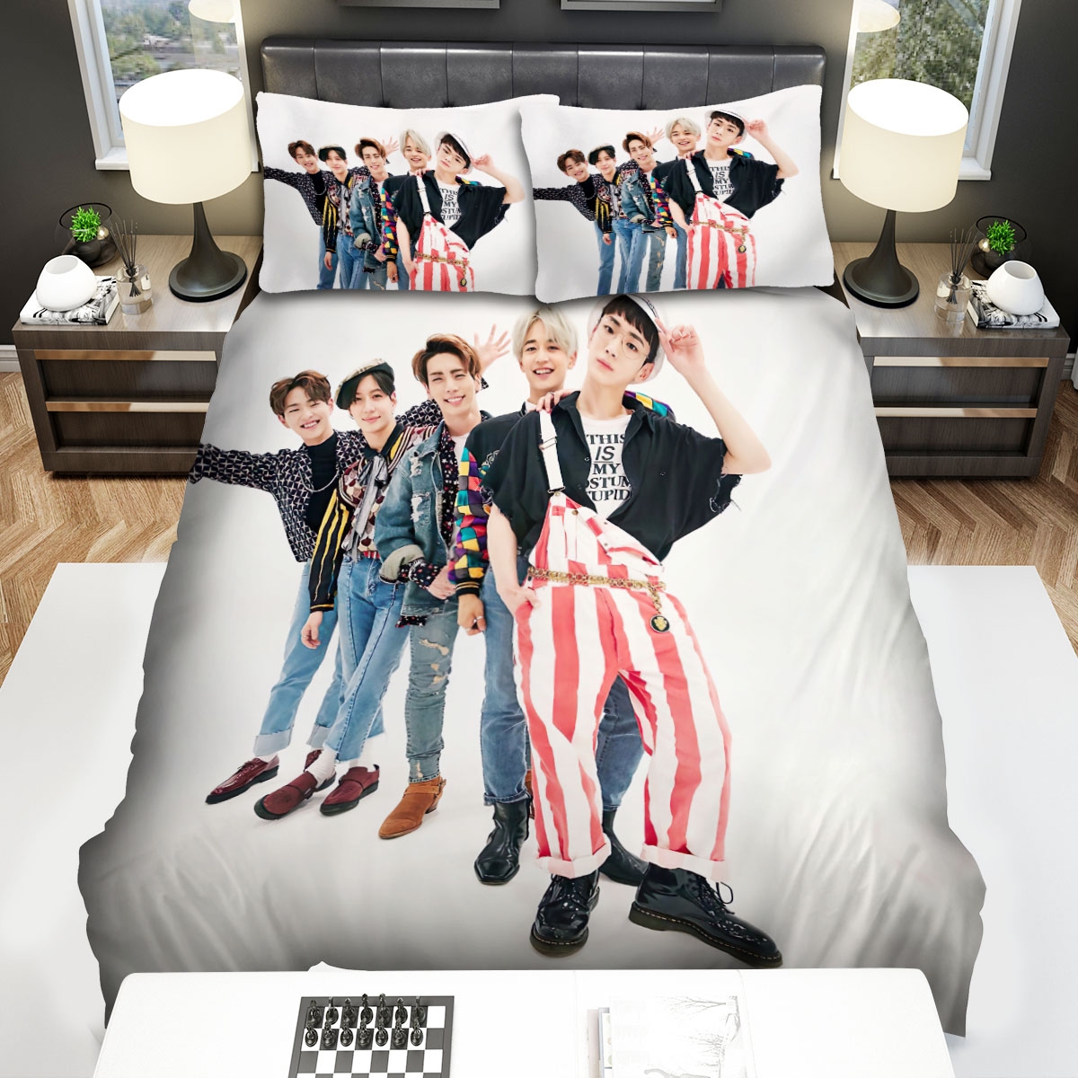 Shinee 1 Of 1 Photo Bed Sheets Spread Duvet Cover Bedding Set - Unique Anime Apparel for Fans