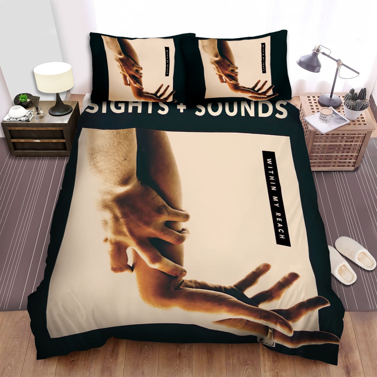 Sight & Sound Hand Bed Sheets Spread Duvet Cover Bedding Set - Unique Anime Apparel for Fans