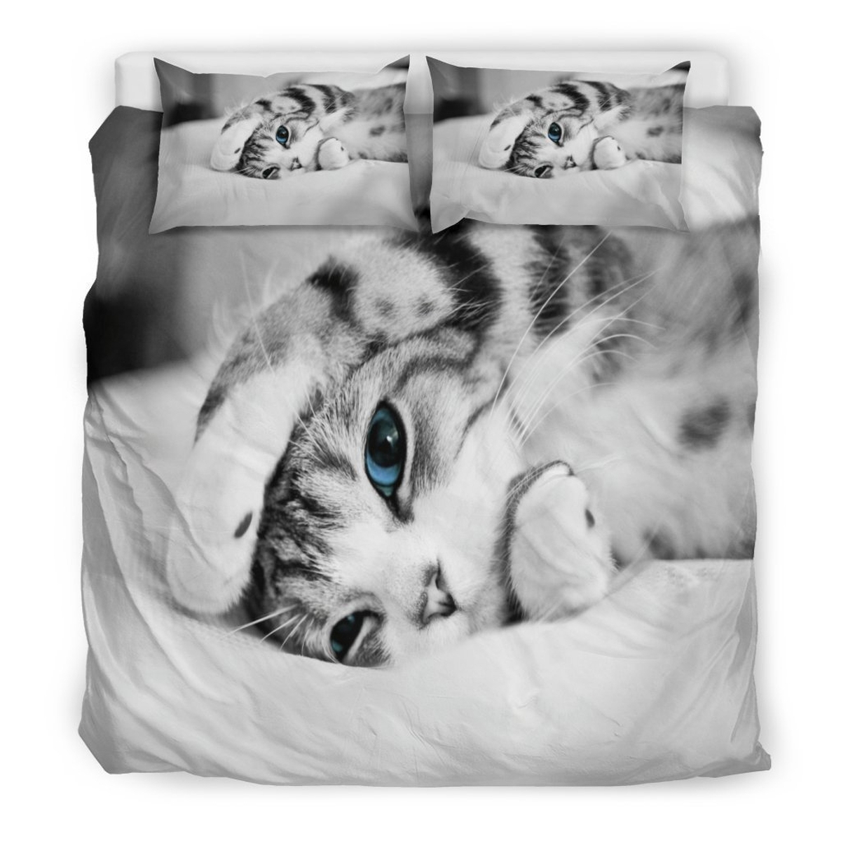 Simply Cat Lovers Doona Bed Sheets Spread Duvet Cover Bedding Set - Unique Anime Apparel for Fans