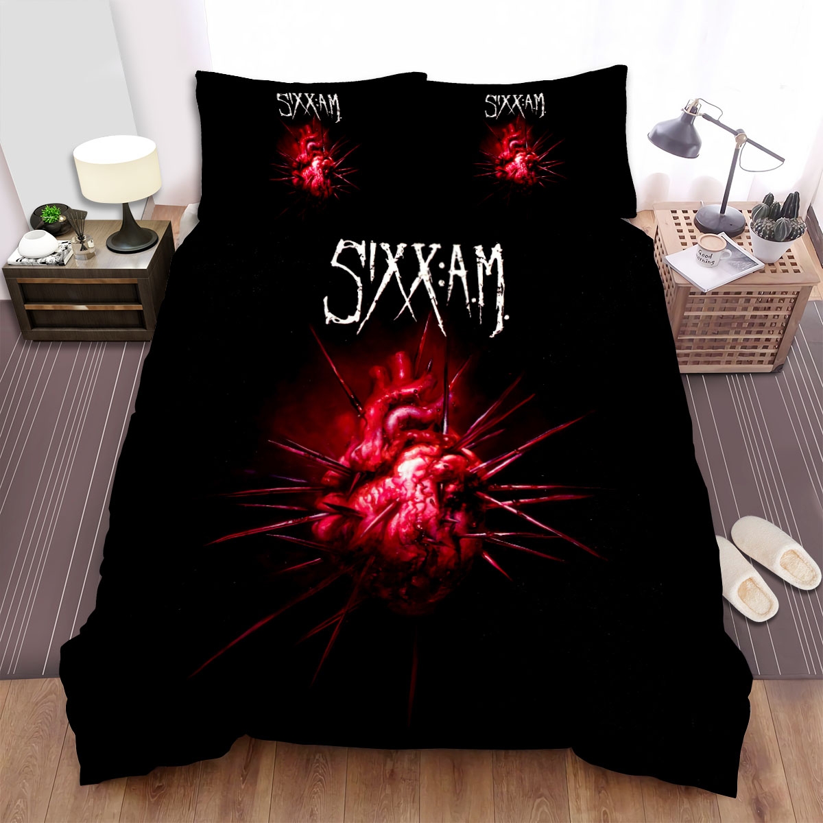 SixxA.M. Gonna Hurt Bed Sheets Spread Comforter Duvet Cover Bedding Set - Unique Anime Apparel for Fans