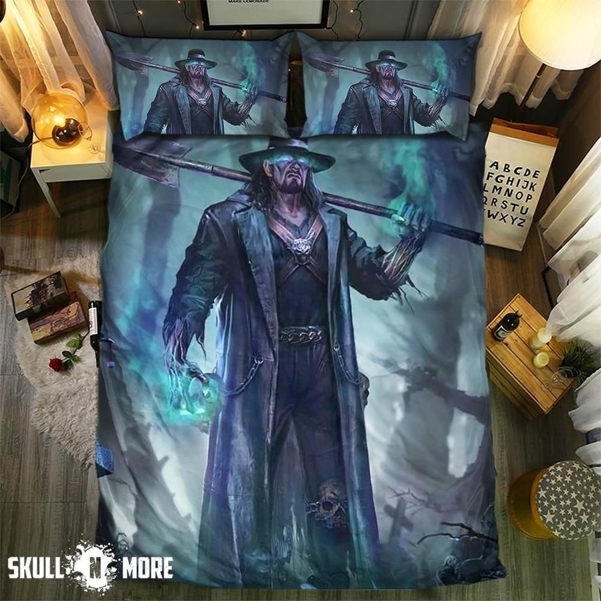 Skull Undertaker Bedding Set Duvet Cover - Unique Anime Apparel for Fans