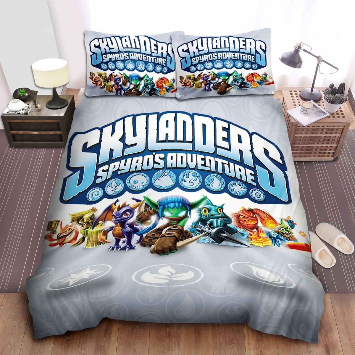 Skylander Sypro's Adventures Bed Sheets Spread Comforter Duvet Cover Bedding Set - Unique Anime Apparel for Fans