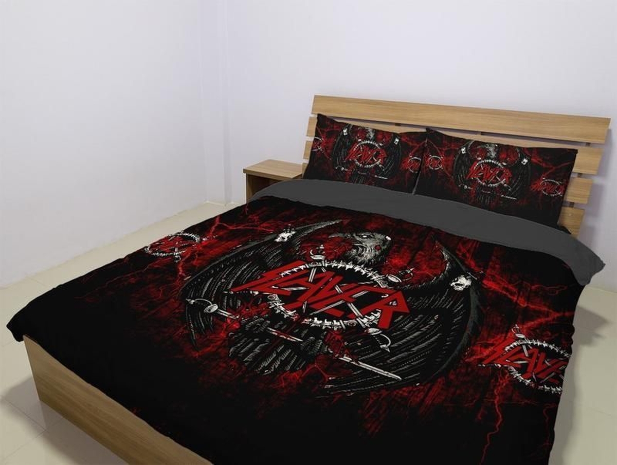 Slayer Band Duvet Cover Bedding Set - Unique Anime Apparel for Fans