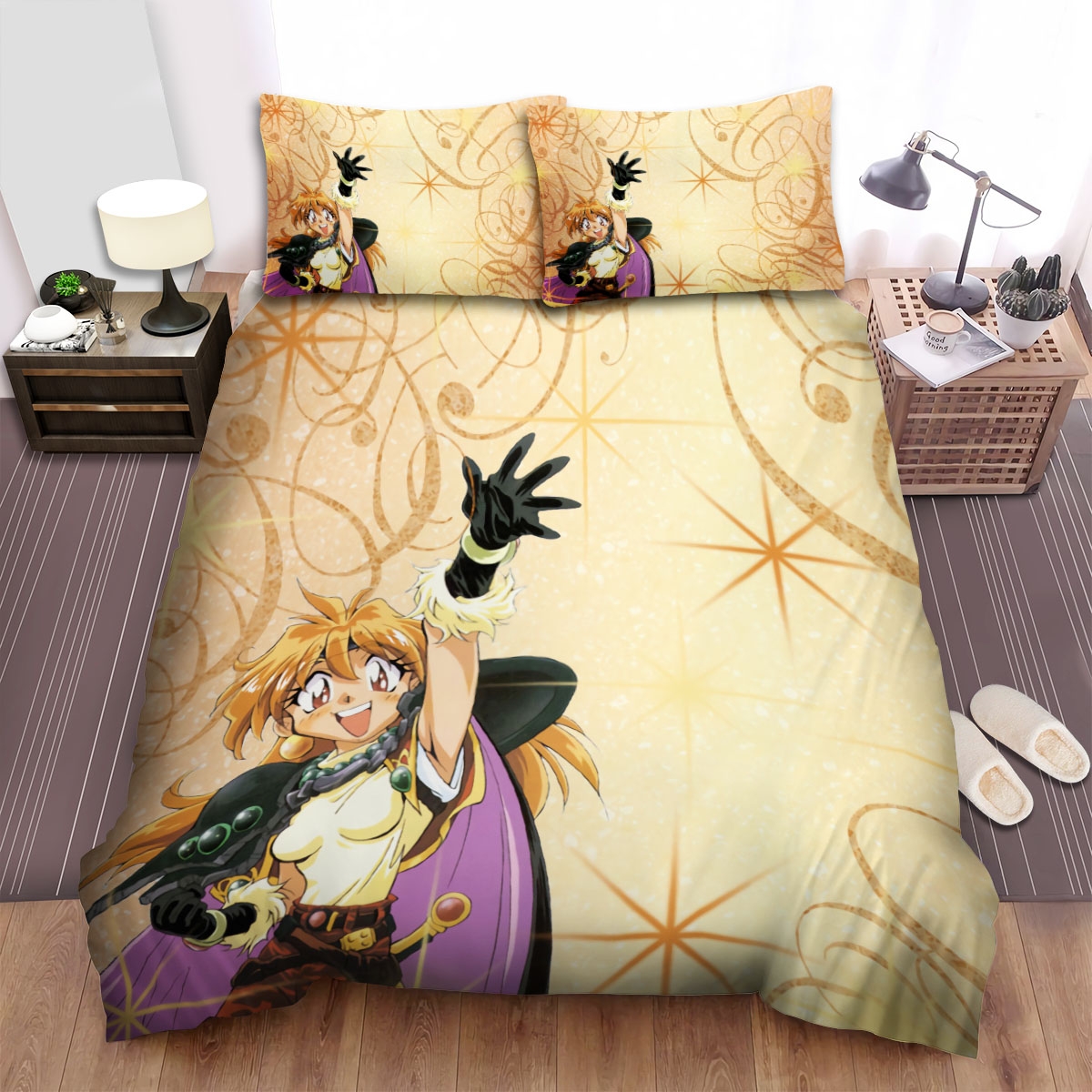 Slayers Lina Inverse Bed Sheets Spread Duvet Cover Bedding Set - Unique Anime Apparel for Fans