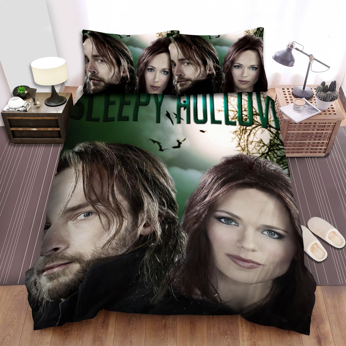 Sleepy Hollow Face Bed Sheets Spread Duvet Cover Bedding Set - Unique Anime Apparel for Fans