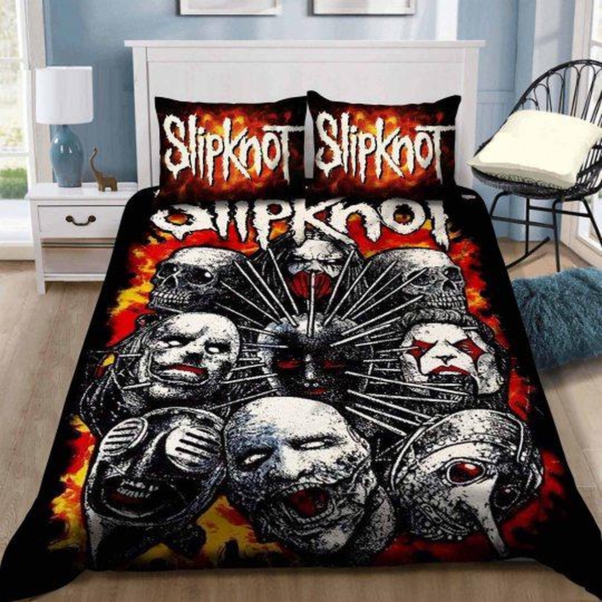 Slipknot Bedding Set (Duvet Cover & Pillow Cases) - Unique Anime Apparel for Fans