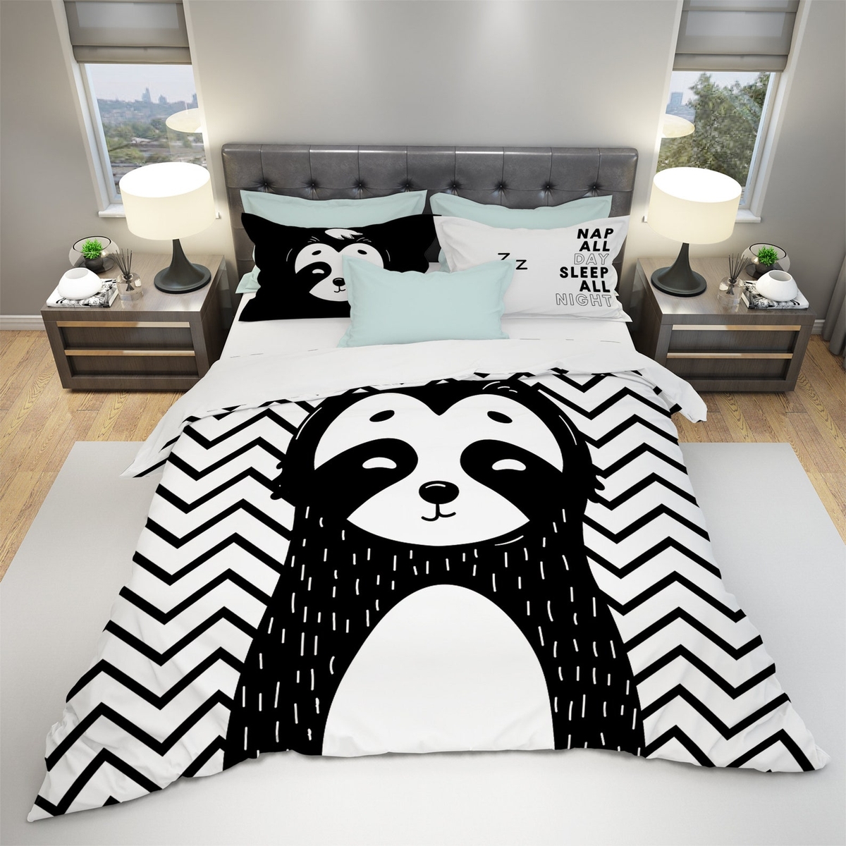 Sloth Bed Sheets Spread Duvet Cover Bedding Set - Unique Anime Apparel for Fans