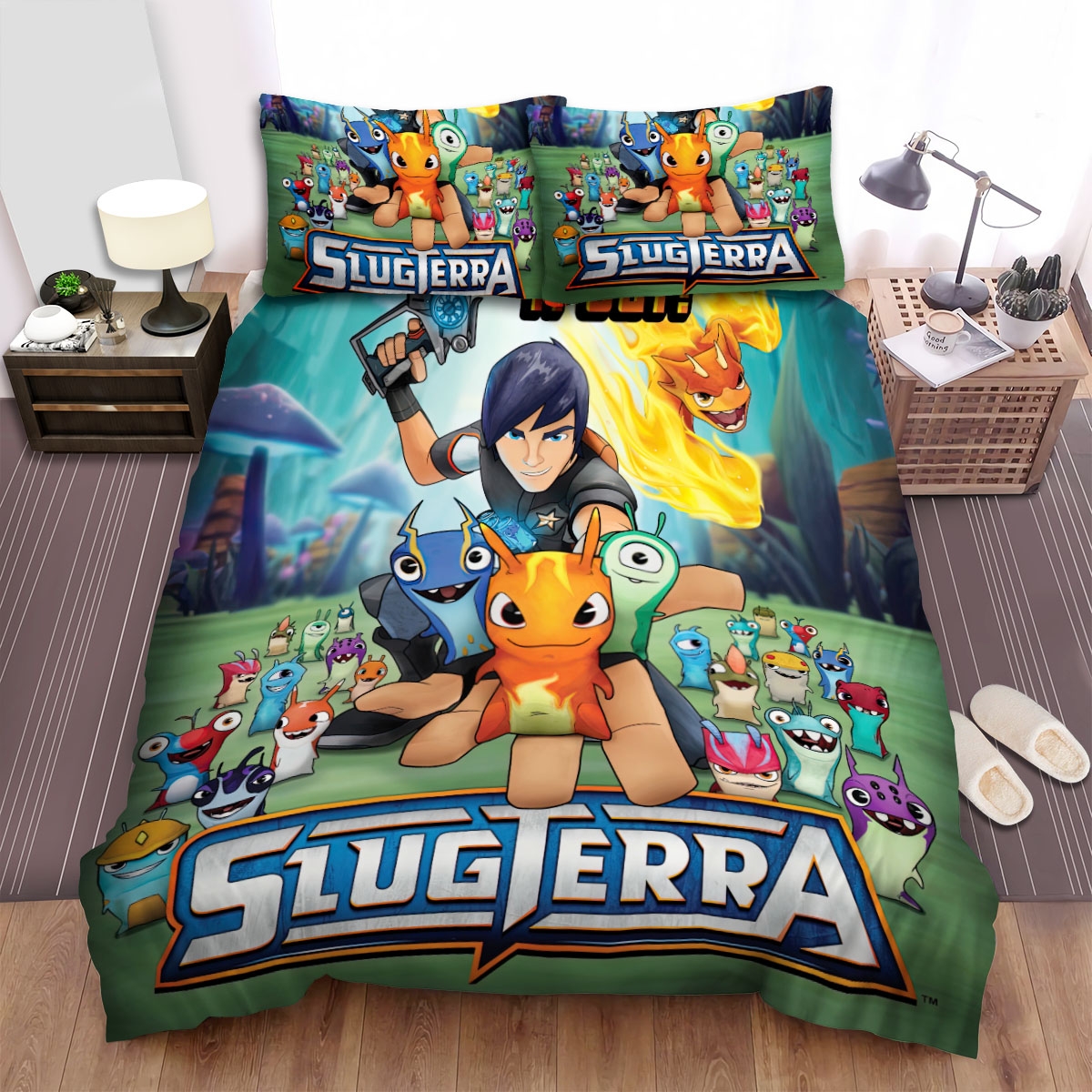 Slugterra The Main Poster Bed Sheets Spread Duvet Cover Bedding Set - Unique Anime Apparel for Fans