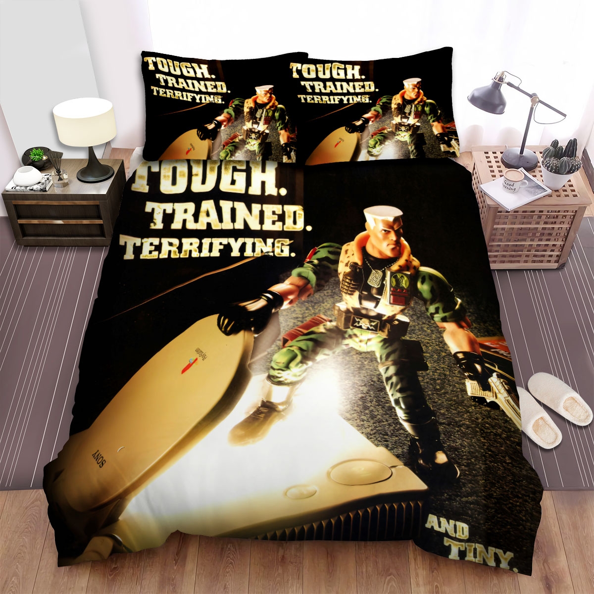 Small Soldiers (1998) Movie Tough Trained Terrifying Bed Sheets Spread Duvet Cover Bedding Set - Unique Anime Apparel for Fans