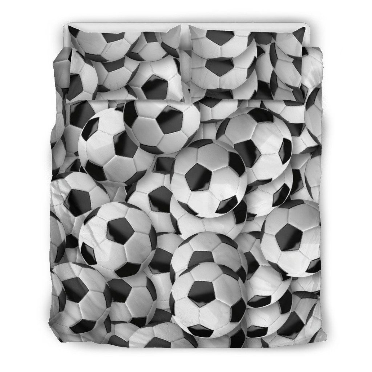Soccer Balls Bed Sheets Spread Comforter Duvet Cover Bedding Set - Unique Anime Apparel for Fans