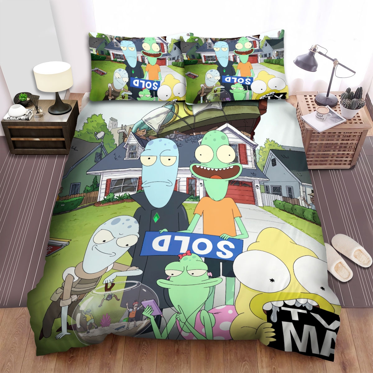 Solar Opposites Movie Poster 2 Bed Sheets Spread Duvet Cover Bedding Set - Unique Anime Apparel for Fans
