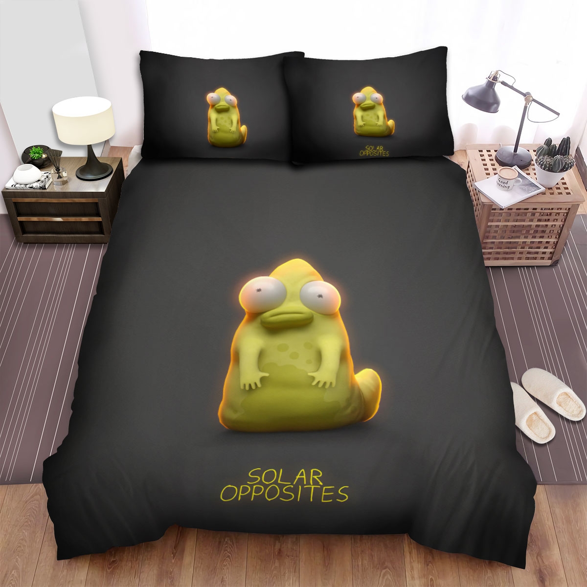 Solar Opposites The Pupa Solo Picture Bed Sheets Spread Duvet Cover Bedding Set - Unique Anime Apparel for Fans