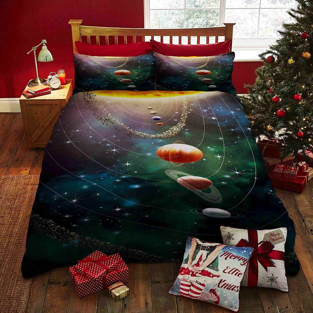 Solar System Bed Sheets Spread Duvet Cover Bedding Set - Unique Anime Apparel for Fans