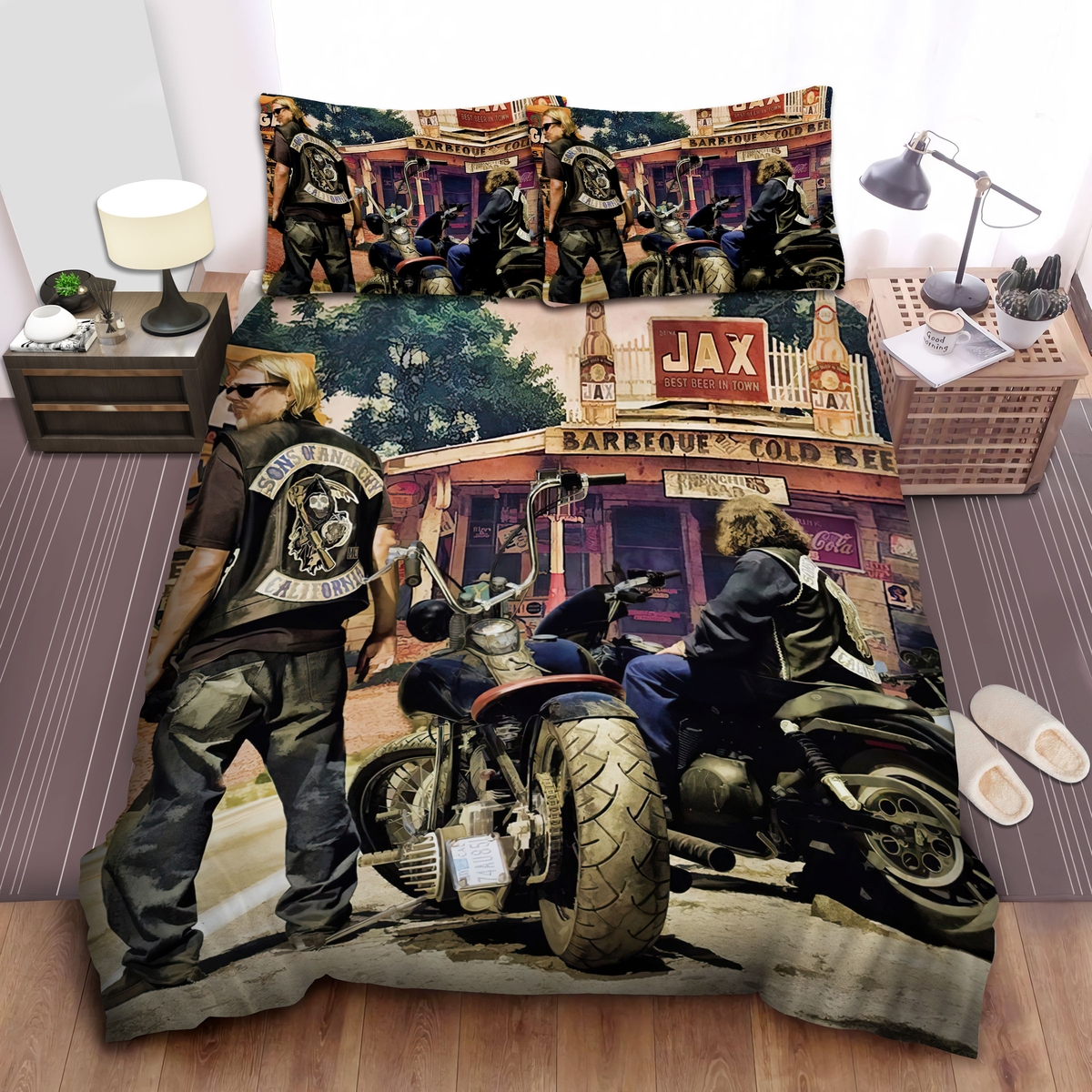 Son Of Anarchy California Bed Sheets Spread Duvet Cover Bedding Set - Unique Anime Apparel for Fans