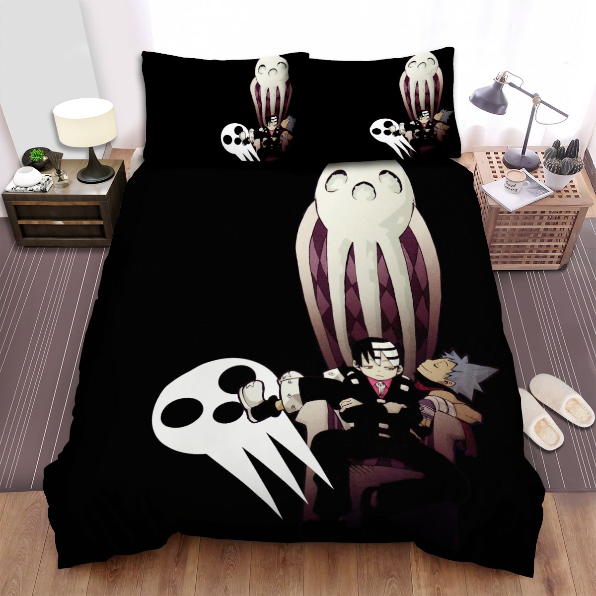 Soul Eater Death The Kid And Soul Evans Bed Sheets Spread Duvet Cover Bedding Set - Unique Anime Apparel for Fans