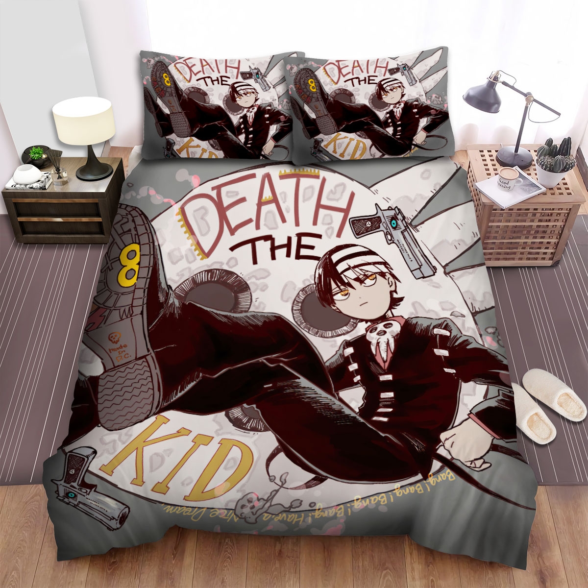 Soul Eater Death The Kid Logo Bed Sheets Spread Duvet Cover Bedding Set - Unique Anime Apparel for Fans