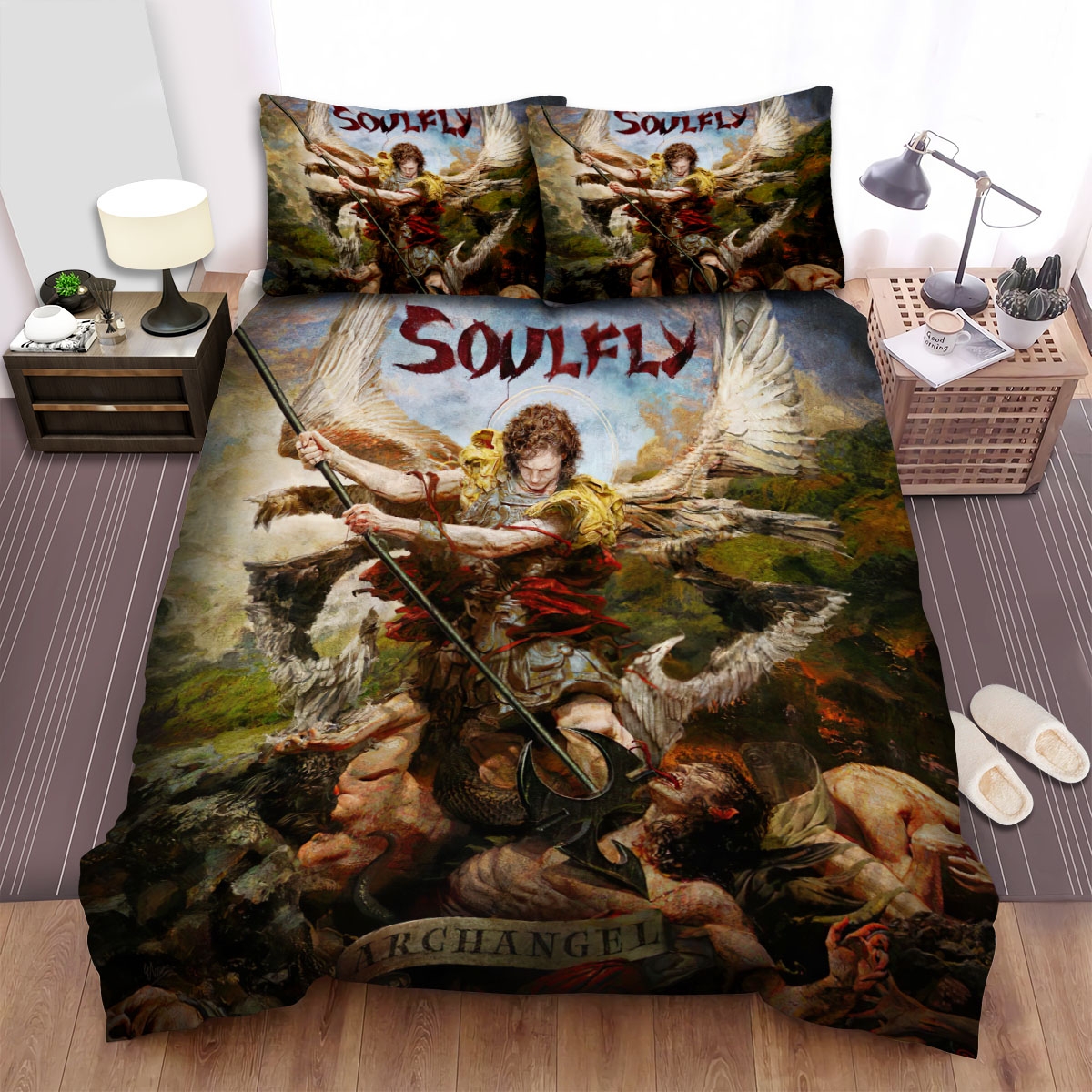 Soulfly Band Album Archangel Bed Sheets Spread Duvet Cover Bedding Set - Unique Anime Apparel for Fans
