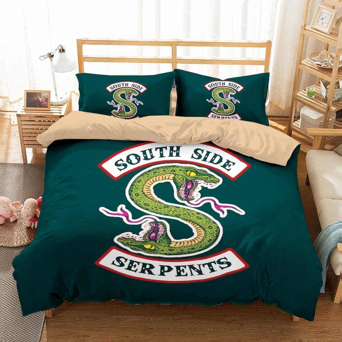 South Side Serpents Version 2 Duvet Cover Bedding Set - Unique Anime Apparel for Fans