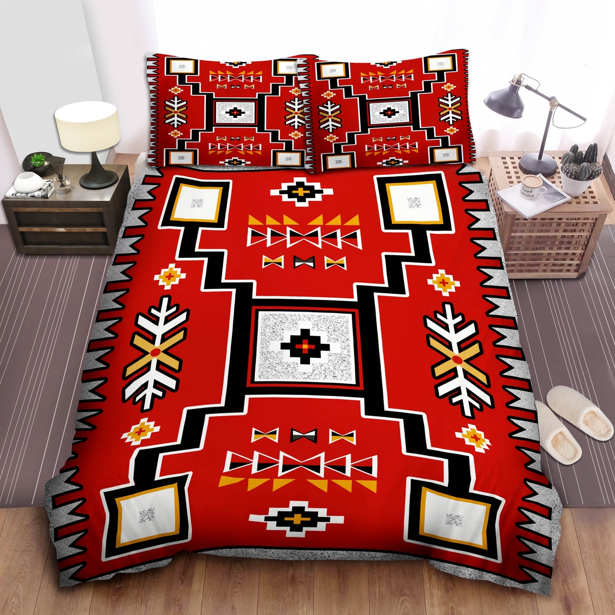 Southwestern Native American Bedding Set (Duvet Cover & Pillow Cases) - Unique Anime Apparel for Fans