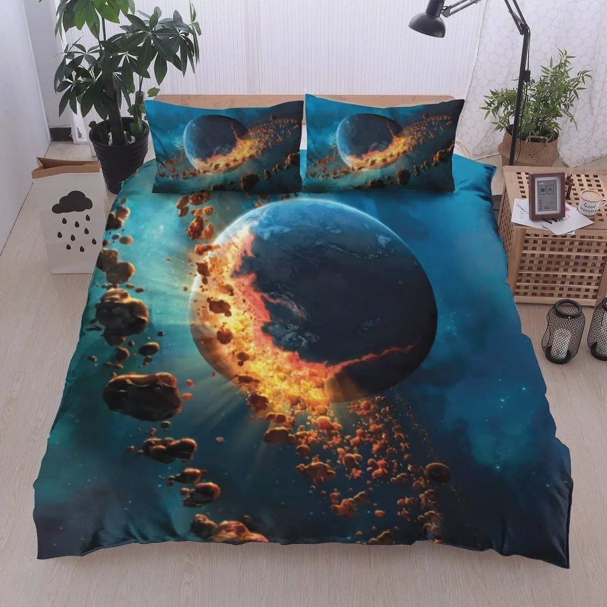 Space Bed Sheets Spread Duvet Cover Bedding Set - Unique Anime Apparel for Fans
