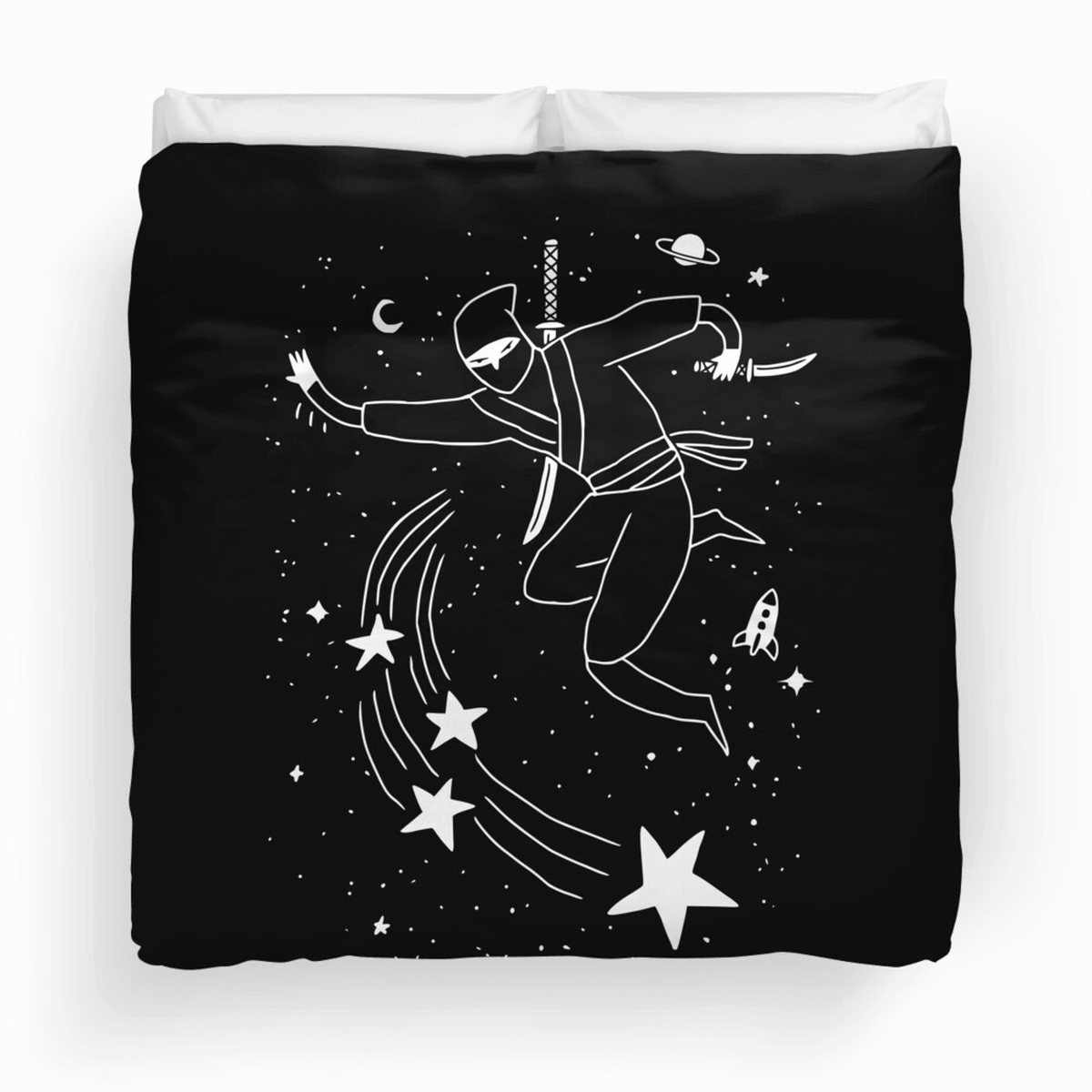 Space Ninja Duvet Cover Bedding Set - Unique Anime Apparel for Fans