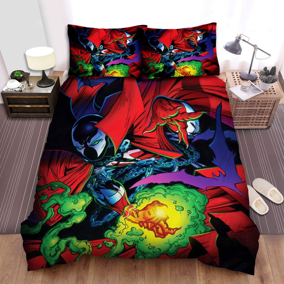 Spawn Movie Art 3 Bed Sheets Spread Duvet Cover Bedding Set - Unique Anime Apparel for Fans