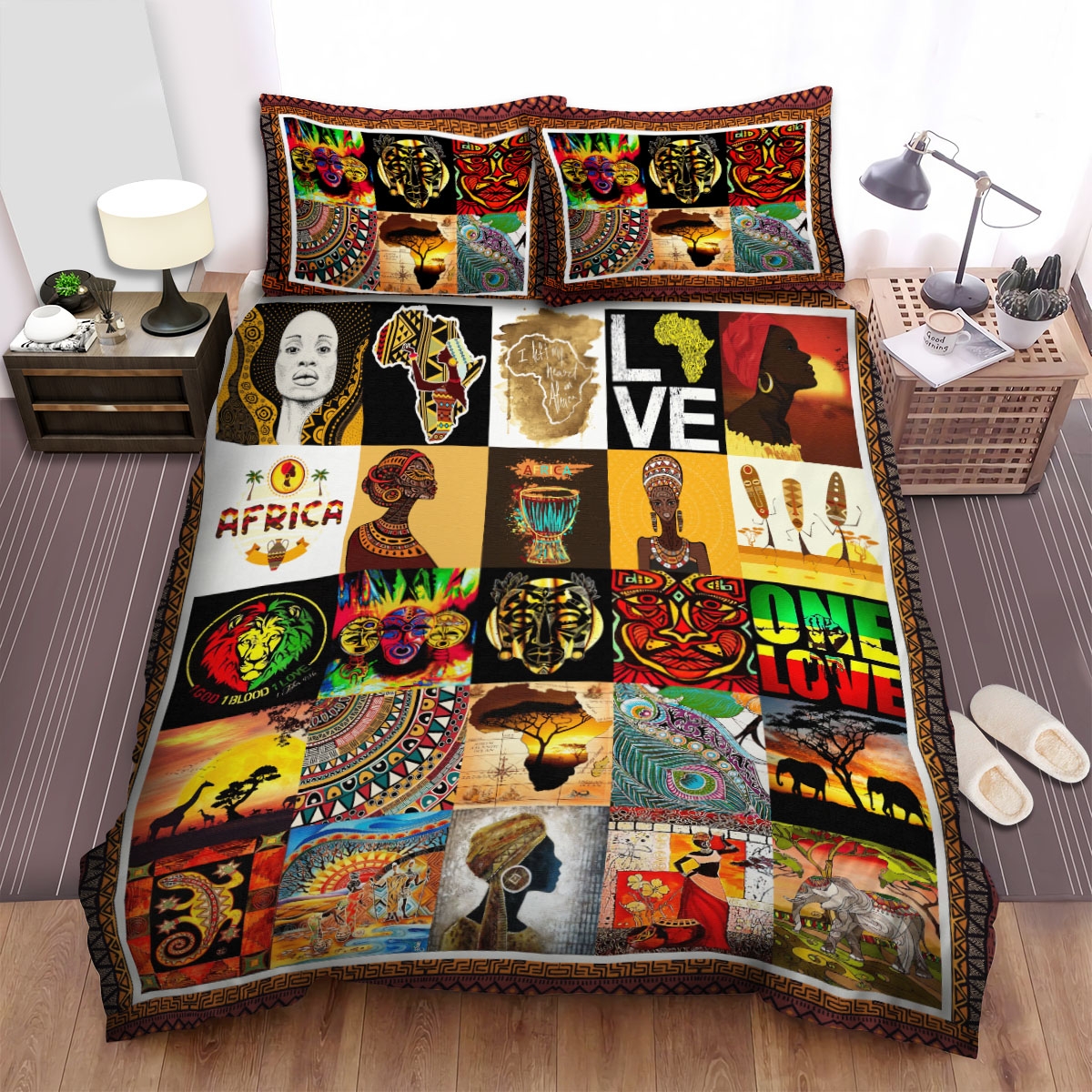 Special African Culture Bed Sheets Spread Duvet Cover Bedding Set - Unique Anime Apparel for Fans