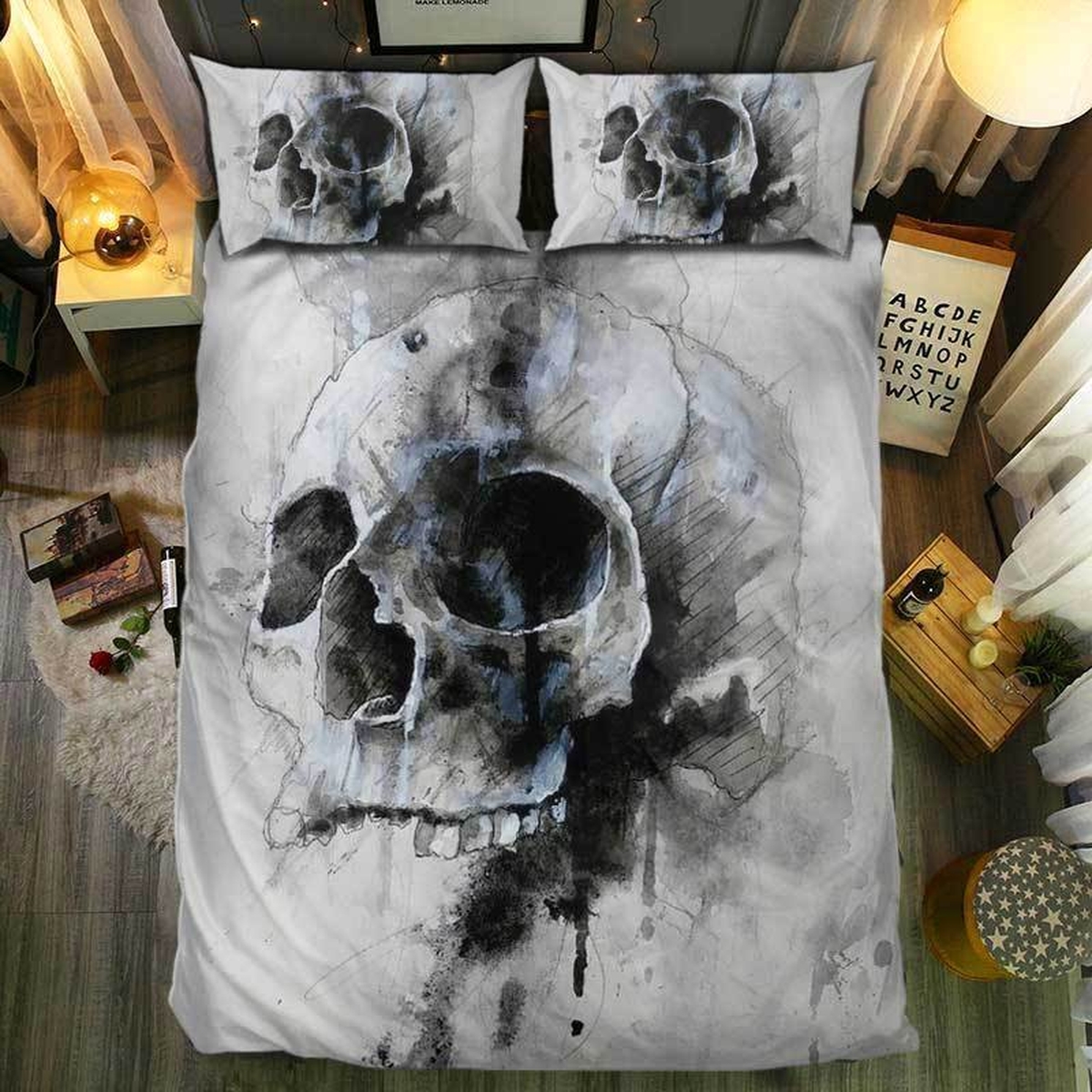 Special Skull Bedding Set Collection Version 26 (Duvet Cover & Pillow Cases) - Unique Anime Apparel for Fans