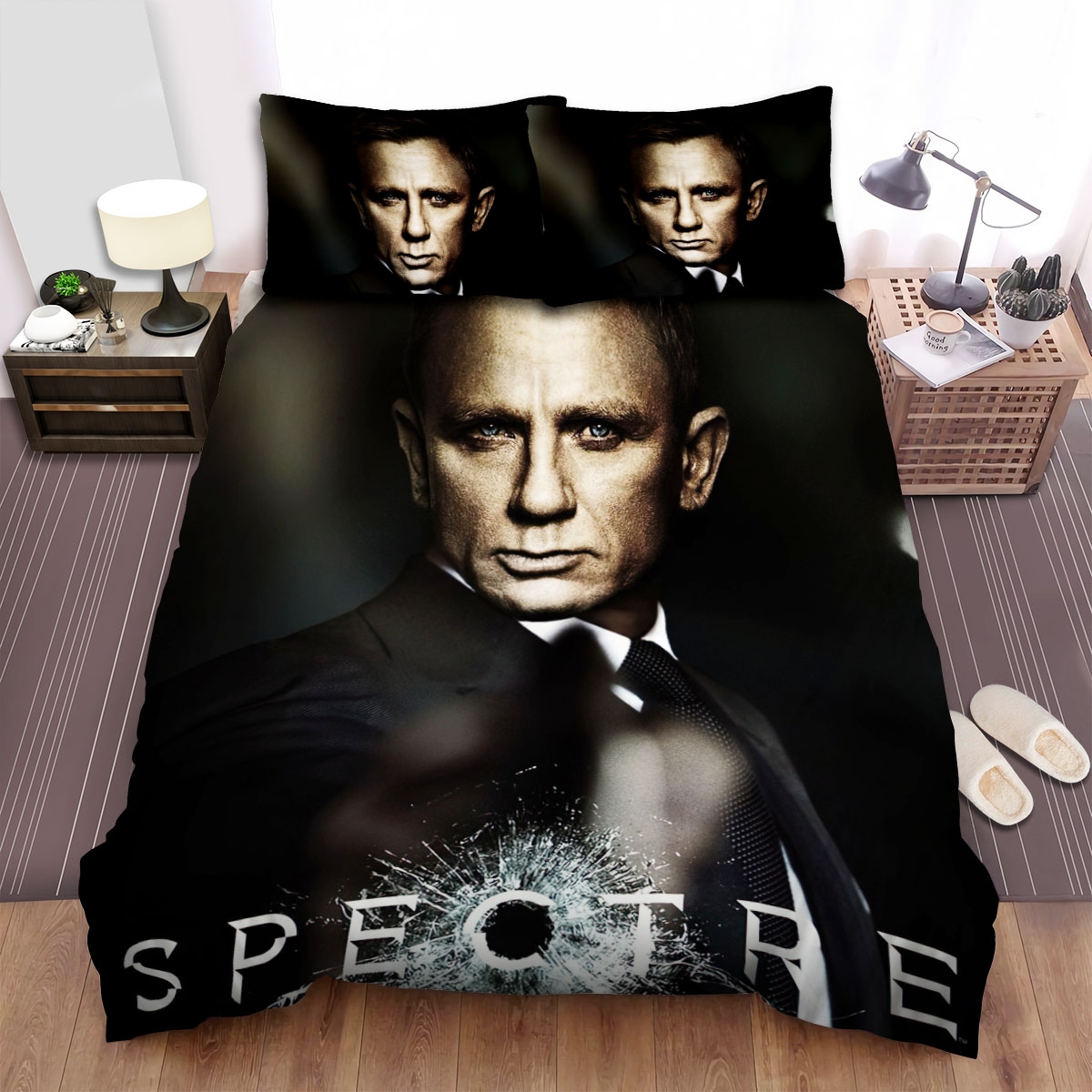 Spectre (I) James Bond Poster 3 Bed Sheets Spread Duvet Cover Bedding Set - Unique Anime Apparel for Fans