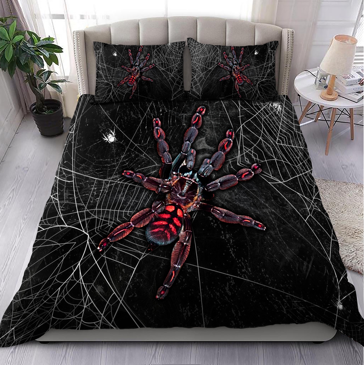 Spider Tarantula Bedding Set Bed Sheets Spread Duvet Cover Bedding Set - Unique Anime Apparel for Fans