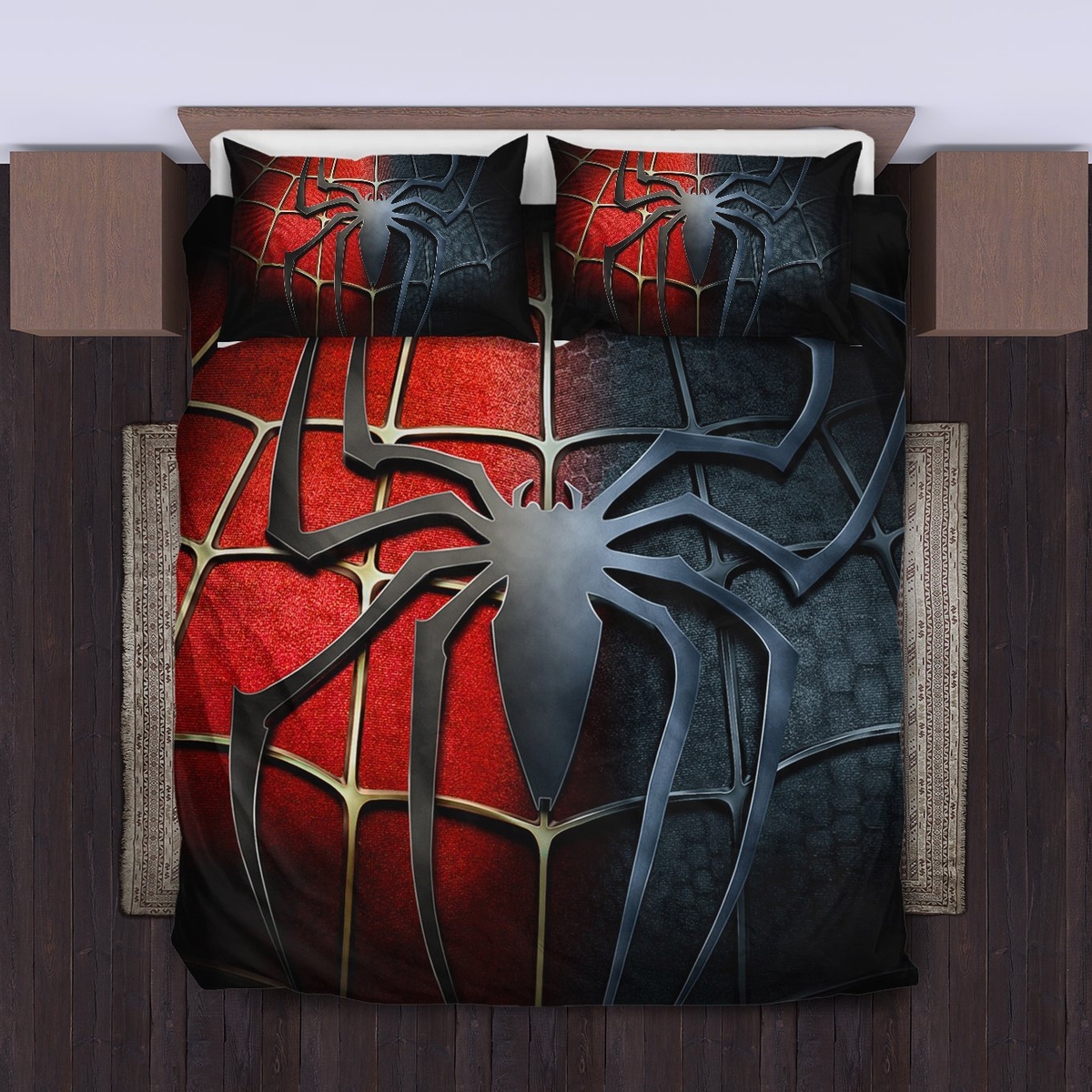 Spiderman Venom Duvet Cover Bedding Set - Unique Anime Apparel for Fans