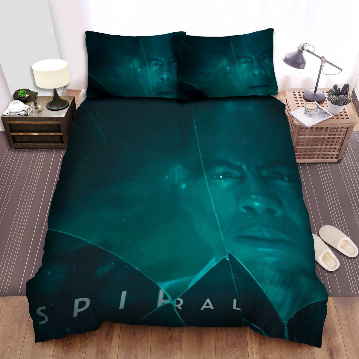 Spiral (2021) Broken Mirror Movie Poster Bed Sheets Spread Duvet Cover Bedding Set - Unique Anime Apparel for Fans