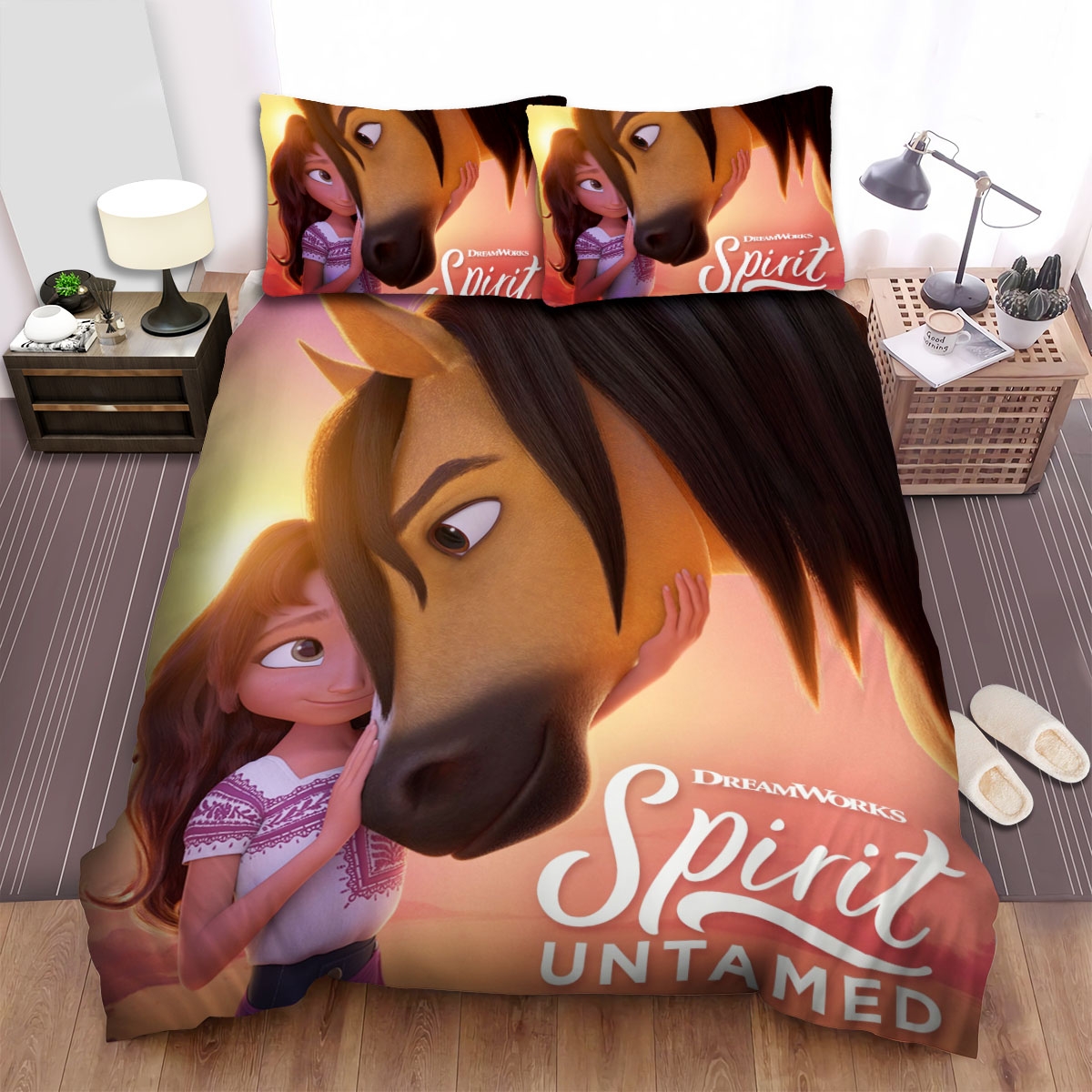 Spirit Untamed (2021) Movie Caress Photo Bed Sheets Spread Duvet Cover Bedding Set - Unique Anime Apparel for Fans