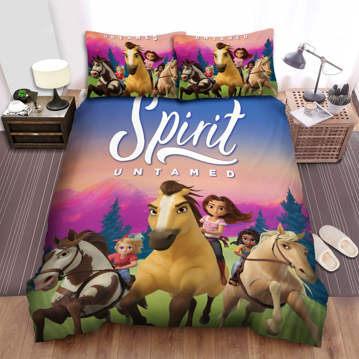 Spirit Untamed (2021) Movie Poster Photo Bed Sheets Spread Duvet Cover Bedding Set - Unique Anime Apparel for Fans