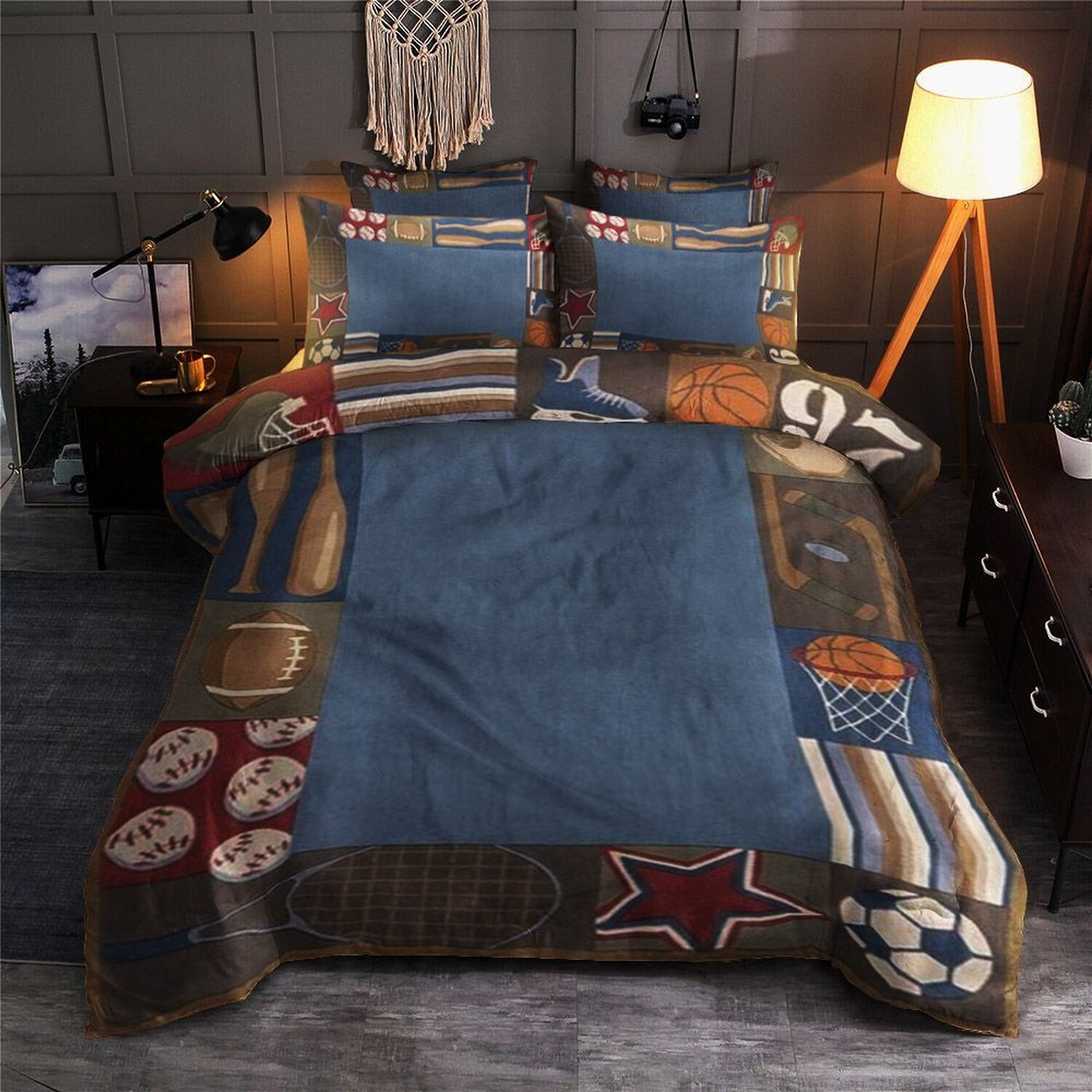 Sport Bed Sheets Spread Duvet Cover Bedding Set - Unique Anime Apparel for Fans