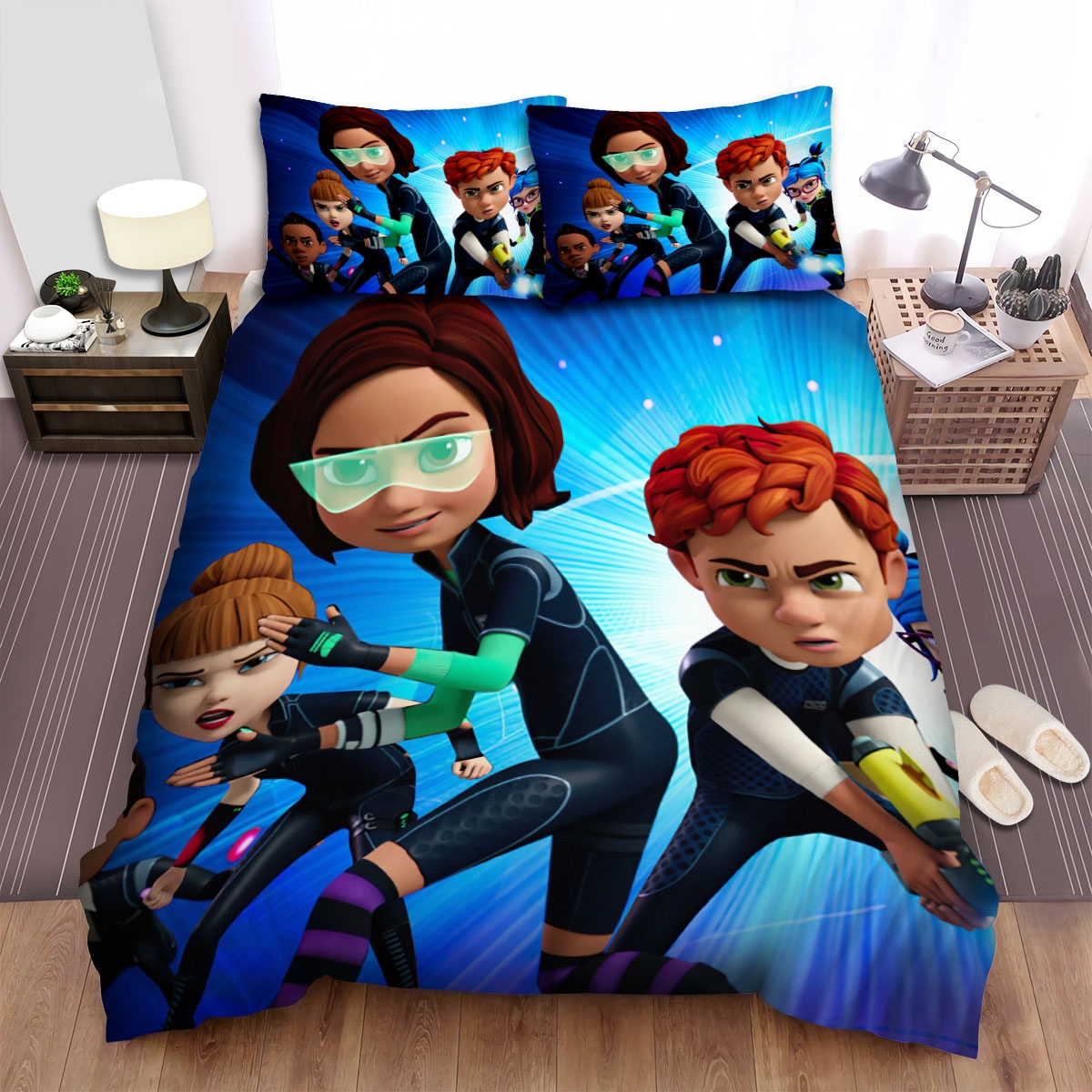 Spy Kids Mission Critical Team Ready To Fight Bed Sheets Spread Duvet Cover Bedding Set - Unique Anime Apparel for Fans