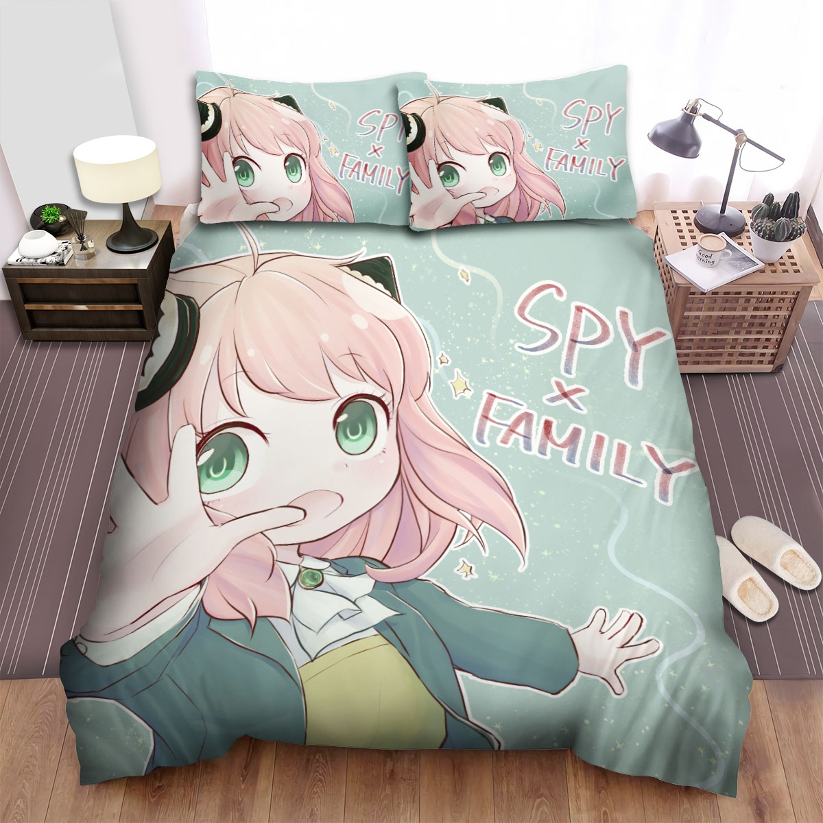 Spy X Family Anya Forger Digital Art Bed Sheets Spread Duvet Cover Bedding Set - Unique Anime Apparel for Fans