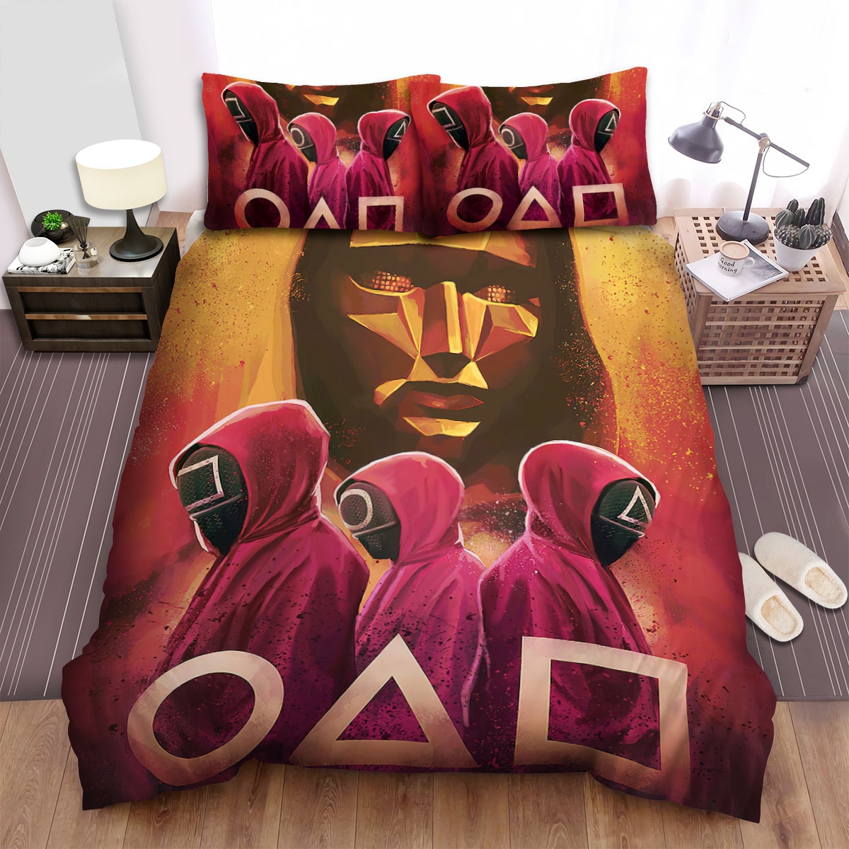 Squid Game (2021) Movie Iron Face Bed Sheets Spread Duvet Cover Bedding Set - Unique Anime Apparel for Fans