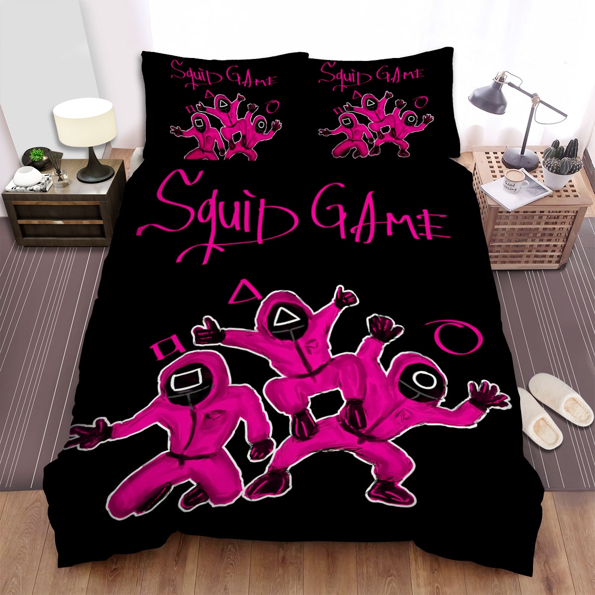 Squid Game (2021) Movie Squid Game Army Bed Sheets Spread Duvet Cover Bedding Set - Unique Anime Apparel for Fans