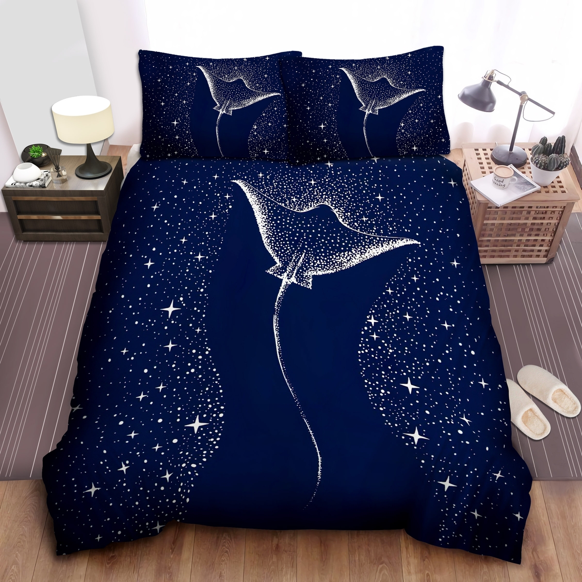 Star Collector Stingray Bed Sheets Spread Duvet Cover Bedding Set - Unique Anime Apparel for Fans