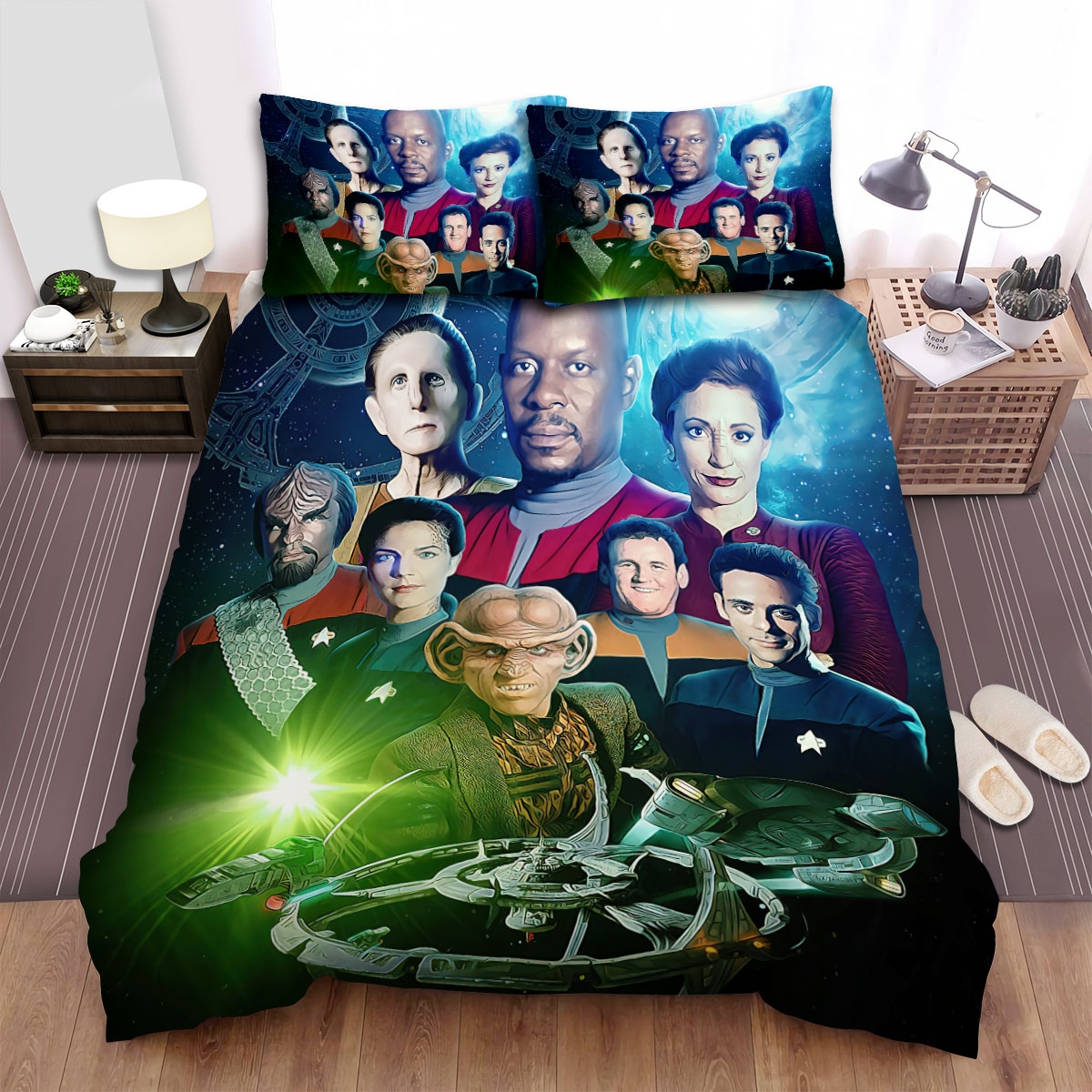 Star Trek Deep Space Nine (1993-1999) Poster Movie Poster Bed Sheets Spread Duvet Cover Bedding Set Ver 5 - Unique Anime Apparel for Fans