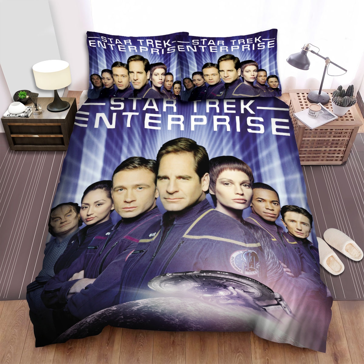 Star Trek Enterprise (2001-2005) Season 2 Movie Poster Bed Sheets Spread Duvet Cover Bedding Set - Unique Anime Apparel for Fans